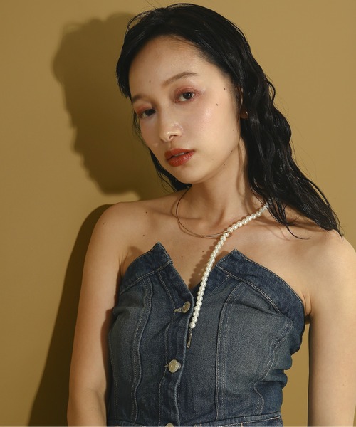 voov（ブーブ）の「ニュアンスモチーフ パール ネックカフ チョーカーネックレス（ネックレス・レディース・ゴールド/シルバー・フリー）」の4枚目の写真