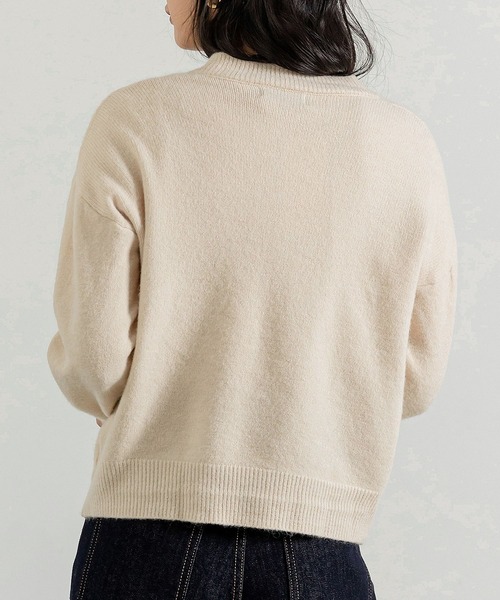 DAY CLOSET(デイ クローゼット)の「レディース 長袖ハートボタンのやわらかニットカーディガン(ニット/セーター・レディース・グレー/アイボリー/ブラック/ピンク/グリーン・FREE)」の6枚目の写真