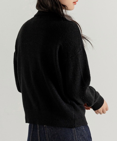 DAY CLOSET(デイ クローゼット)の「レディース 長袖ハートボタンのやわらかニットカーディガン(ニット/セーター・レディース・グレー/アイボリー/ブラック/ピンク/グリーン・FREE)」の17枚目の写真