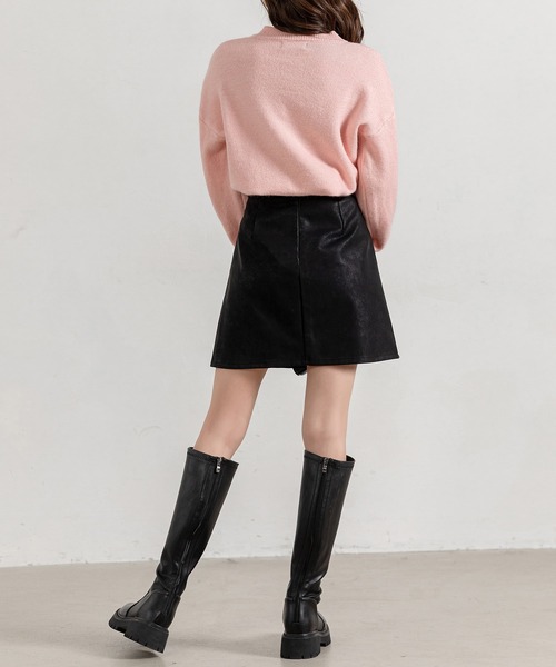DAY CLOSET(デイ クローゼット)の「レディース 長袖ハートボタンのやわらかニットカーディガン(ニット/セーター・レディース・グレー/アイボリー/ブラック/ピンク/グリーン・FREE)」の15枚目の写真