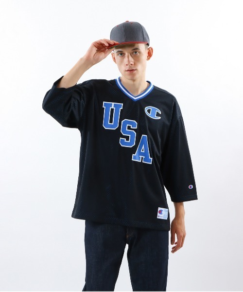 【セール】【Champion/チャンピオン】メンズ アクションスタイル 3/4スリーブTシャツ（Tシャツ/カットソー）｜Champion（チャンピオン）