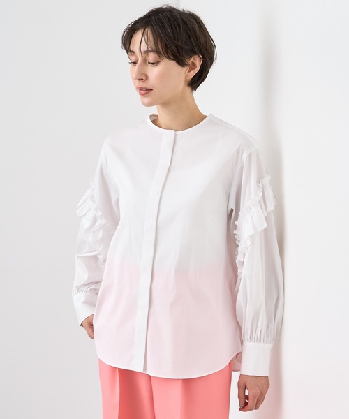 ANAYI（アナイ）の「ストレッチブロードフリル ブラウス（シャツ