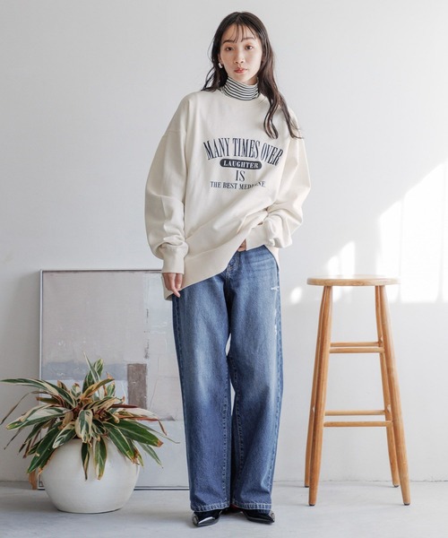 LOWRYS FARM(ローリーズファーム)の「USAウラケロゴプルオーバー 990265(スウェット・レディース・グレー/ピンク/ネイビー/アイボリー/ピンク系その他/ブラウン/レッド/チャコールグレー/グレー系その他・FREE)」の11枚目の写真