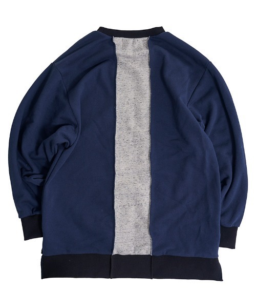 EFFECTEN(エフェクテン)の「msw1432- Scrap logo docking sweat スウェット(スウェット・メンズ・オートミール/ネイビー系・FREE)」の14枚目の写真