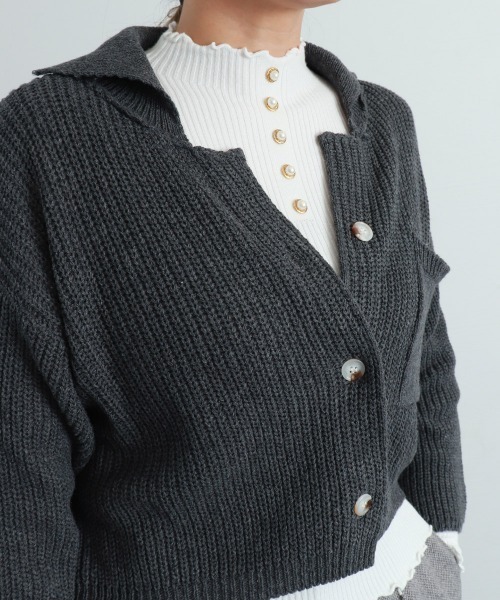 Miniministore(ミニミニストア)の「ニットセーター レディース 長袖トップス(ニット/セーター・レディース・ホワイト/ブラック/ライトベージュ/ブルー/グレー・FREE)」の16枚目の写真