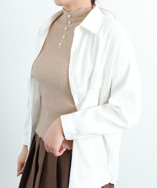 Miniministore(ミニミニストア)の「ニットセーター レディース 長袖トップス(ニット/セーター・レディース・ホワイト/ブラック/ライトベージュ/ブルー/グレー・FREE)」の22枚目の写真