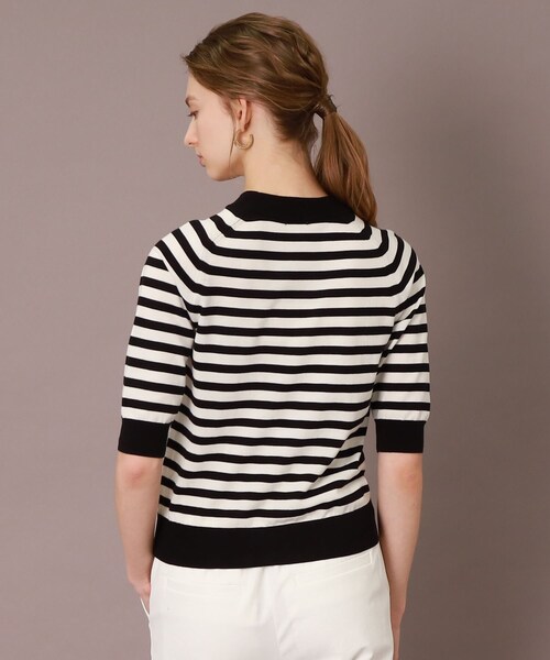 DRESSTERIOR(ドレステリア)の「◆ボーダーハーフスリーブニット(ニット/セーター・レディース・ブラック系2/ダークブラウン系2・38/36/34)」の15枚目の写真