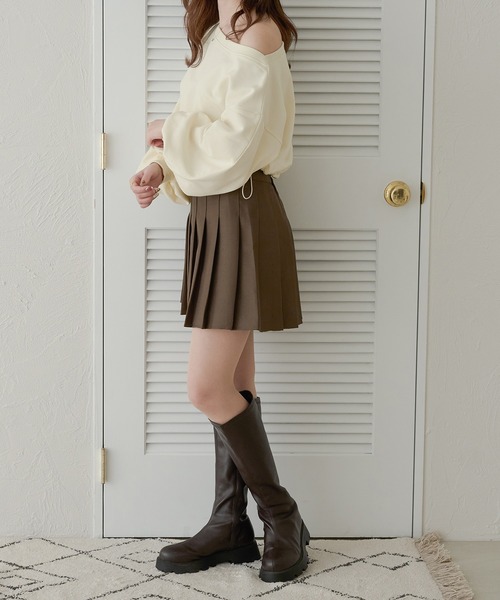 Ambre Neige（アンブルネージュ）の「ドロストショートスウェット／WEB/EC限定商品（スウェット・レディース・ライトグレー/ベビーピンク/アイボリー・FREE）」の9枚目の写真