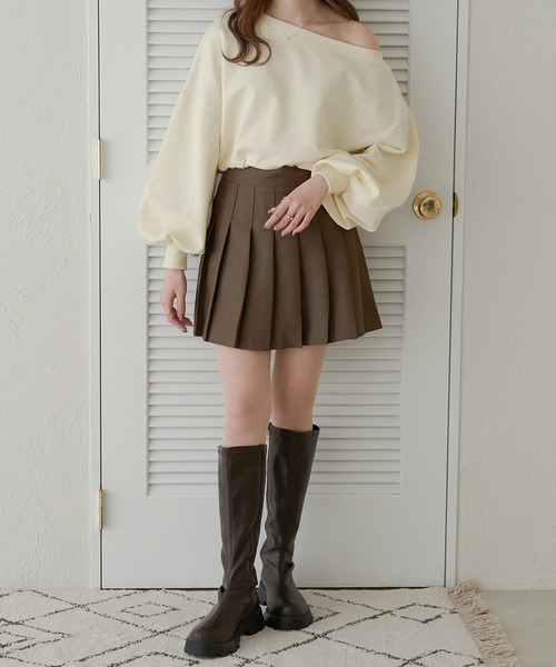 Ambre Neige（アンブルネージュ）の「ドロストショートスウェット／WEB/EC限定商品（スウェット・レディース・ライトグレー/ベビーピンク/アイボリー・FREE）」の7枚目の写真