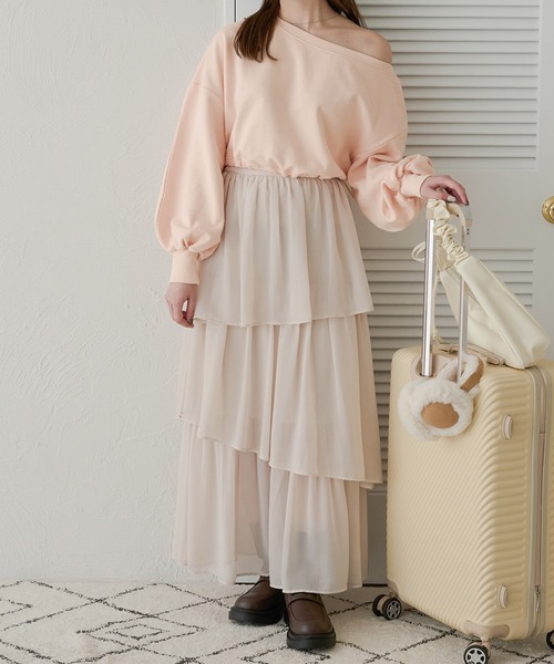 Ambre Neige（アンブルネージュ）の「ドロストショートスウェット／WEB/EC限定商品（スウェット・レディース・ライトグレー/ベビーピンク/アイボリー・FREE）」の18枚目の写真