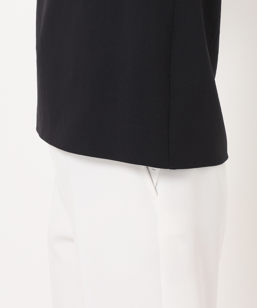 noble ケープブラウス サックス Noble（ノーブル）の「コンパクトストレッチケープブラウス（シャツ