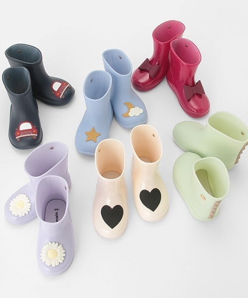 petit main（プティマイン）の「モチーフレインブーツ（レインシューズ・キッズ・ライトブルー/ネイビー/ラベンダー/チェリーピンク/オフホワイト/ライトグリーン・14cm/17cm/16cm/15cm）」の16枚目の写真