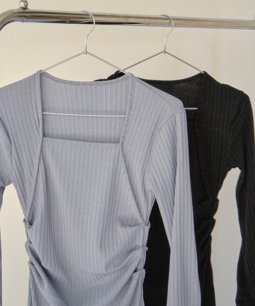 DRWCYS（ドロシーズ）の「デコルテリブカットワンピース（ワンピース・レディース・グレー/ブラック・FREE）」の15枚目の写真