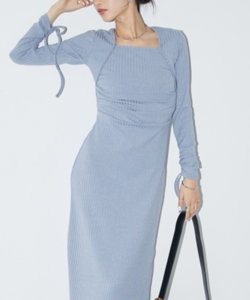 DRWCYS（ドロシーズ）の「デコルテリブカットワンピース（ワンピース・レディース・グレー/ブラック・FREE）」の19枚目の写真