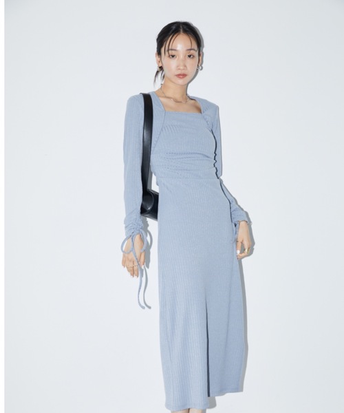 DRWCYS（ドロシーズ）の「デコルテリブカットワンピース（ワンピース・レディース・グレー/ブラック・FREE）」の17枚目の写真