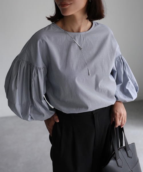 Riberry（リベリー）の「バルーンスリーブ前後2WAYブラウス（シャツ