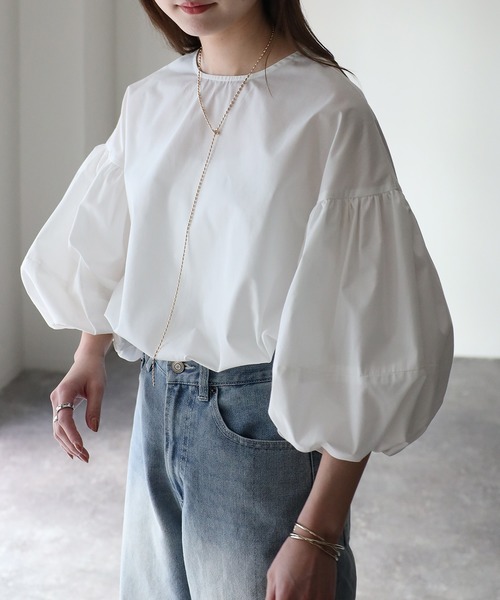 Riberry（リベリー）の「バルーンスリーブ前後2WAYブラウス（シャツ