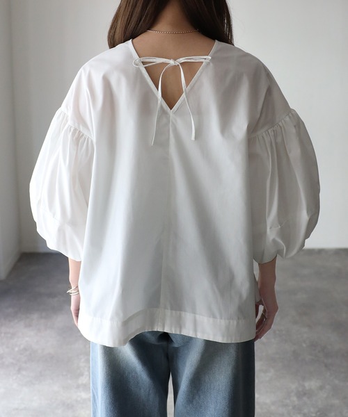 Riberry（リベリー）の「バルーンスリーブ前後2WAYブラウス（シャツ