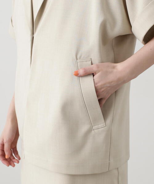 N.(N. Natural Beauty Basic)(エヌエヌナチュラルビューティーベーシック)の「◆ハーフスリーブジャケット&キャミワンピースセット(ワンピース・レディース・グレー/ライトベージュ・MEDIUM)」の9枚目の写真