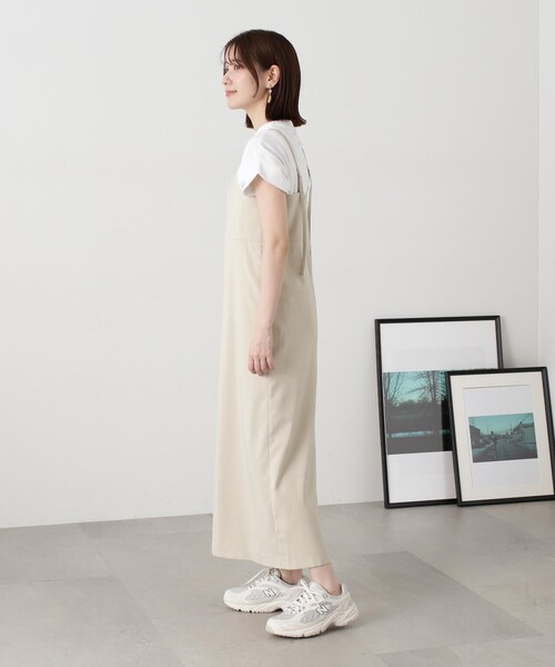 N.(N. Natural Beauty Basic)(エヌエヌナチュラルビューティーベーシック)の「◆ハーフスリーブジャケット&キャミワンピースセット(ワンピース・レディース・グレー/ライトベージュ・MEDIUM)」の11枚目の写真