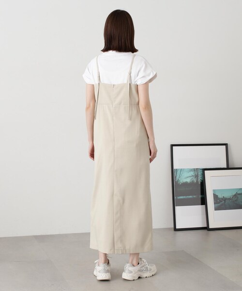 N.(N. Natural Beauty Basic)(エヌエヌナチュラルビューティーベーシック)の「◆ハーフスリーブジャケット&キャミワンピースセット(ワンピース・レディース・グレー/ライトベージュ・MEDIUM)」の12枚目の写真