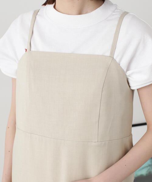 N.(N. Natural Beauty Basic)(エヌエヌナチュラルビューティーベーシック)の「◆ハーフスリーブジャケット&キャミワンピースセット(ワンピース・レディース・グレー/ライトベージュ・MEDIUM)」の13枚目の写真