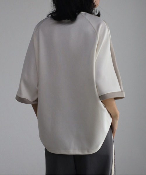CREARE -LINO-(クレアーレリノ)の「ダンボール オーバーサイズ ライン Tシャツ<ユニセックス>(Tシャツ/カットソー・メンズ・ブラック/オフホワイト/ネイビー・M/L)」の21枚目の写真