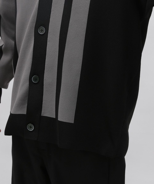 LAKOLE(ラコレ)の「PEアシメストライプカーデ / 987308(カーディガン/ボレロ・メンズ・チャコールグレー/アイボリー/グリーン・X-LARGE/LARGE/MEDIUM)」の14枚目の写真