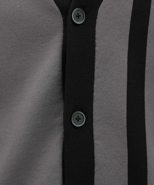 LAKOLE(ラコレ)の「PEアシメストライプカーデ / 987308(カーディガン/ボレロ・メンズ・チャコールグレー/アイボリー/グリーン・X-LARGE/LARGE/MEDIUM)」の9枚目の写真