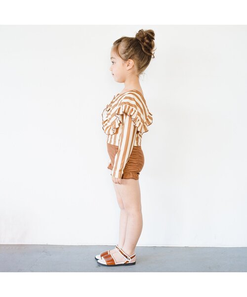 セール】ラッシュガードいらずのフリル衿セパレート水着（水着）｜p