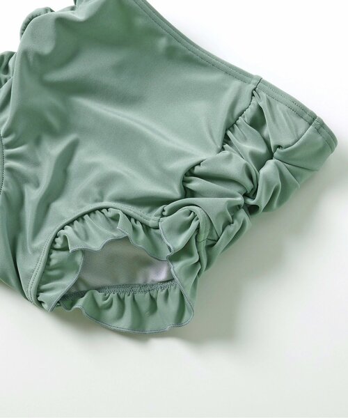 p.premier（ピードットプルミエ）の「ラッシュガードいらずのフリル衿セパレート水着（水着・キッズ・ブラック/イエロー/ブラウン・80/90/100/110/120/130/140）」の16枚目の写真