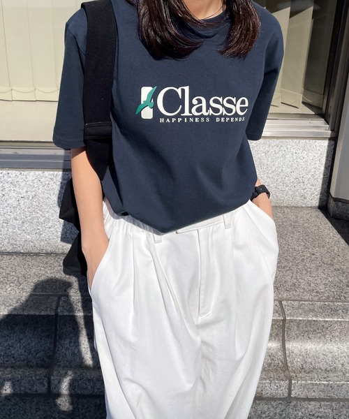 Chillfar(チルファー)の「アソートプリントロゴTシャツ(Tシャツ/カットソー・レディース・ホワイト系/ホワイト系1/ホワイト系2/ブラウン系1/杢グレー/ブルー/アイボリー系/グレー系/ネイビー系/ホワイト系3/ホワイト/ブラウン/アイボリー系1/グレー系1/ネイビー系1/オートミール/ネイビー/ブルー系/ブルー系1/イエロー系1・FREE)」の14枚目の写真