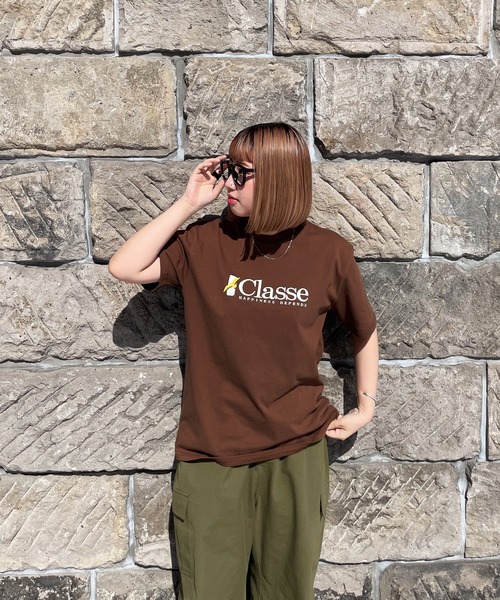 Chillfar(チルファー)の「アソートプリントロゴTシャツ(Tシャツ/カットソー・レディース・ホワイト系/ホワイト系1/ホワイト系2/ブラウン系1/杢グレー/ブルー/アイボリー系/グレー系/ネイビー系/ホワイト系3/ホワイト/ブラウン/アイボリー系1/グレー系1/ネイビー系1/オートミール/ネイビー/ブルー系/ブルー系1/イエロー系1・FREE)」の9枚目の写真