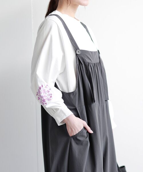 rps(アールピーエス)の「ナイロンオールインワン(サロペット/オーバーオール・レディース・ブラック/チャコールグレー/ライトカーキ・フリー)」の9枚目の写真