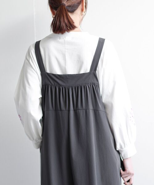 rps(アールピーエス)の「ナイロンオールインワン(サロペット/オーバーオール・レディース・ブラック/チャコールグレー/ライトカーキ・フリー)」の10枚目の写真