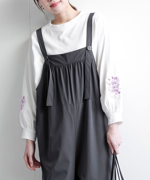 rps(アールピーエス)の「ナイロンオールインワン(サロペット/オーバーオール・レディース・ブラック/チャコールグレー/ライトカーキ・フリー)」の11枚目の写真