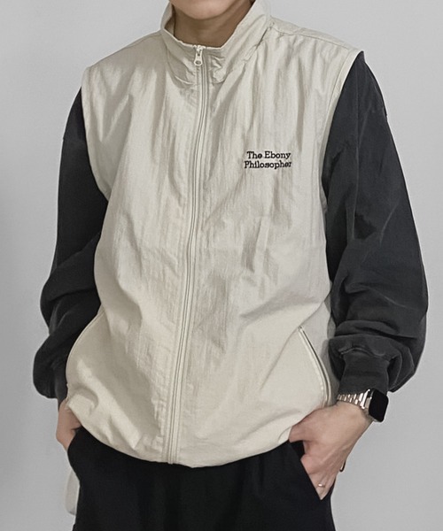 セール】【ZIP FIVE】 ナイロン テック フルジップ ワンポイント 刺繍