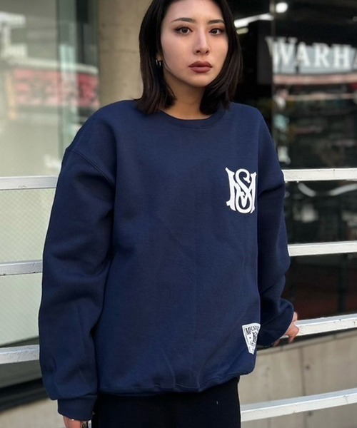 MFC STORE（エムエフシーストア）の「MFC STORE MSLOGO CREWNECK GLOW IN THE DARK（スウェット・メンズ・ブラック/ネイビー/グレー・L/XL/M）」の3枚目の写真