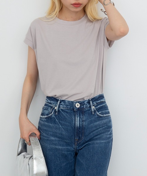 HANES(ヘインズ)の「【Hanes】スリーブレスTee HW3-Z102 / HW3-B102(Tシャツ/カットソー・レディース・ブラック/ホワイト/ライトブルー/グレイッシュベージュ/ベージュ/チャコールグレー・FREE)」の20枚目の写真