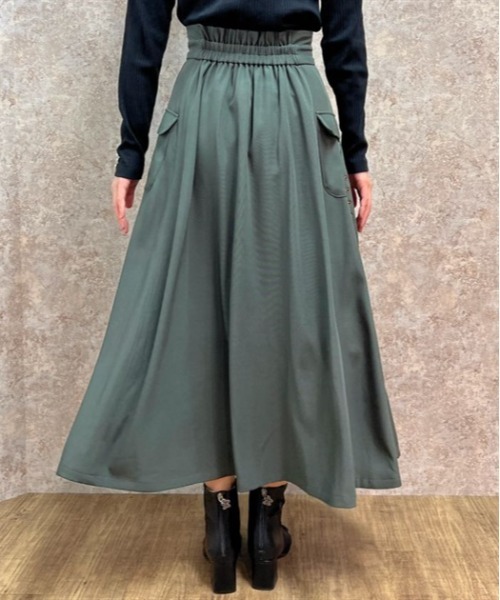 axes femme（アクシーズファム）の「ポケット付フロントジップスカート（スカート・レディース・カーキ/ブラック/グレー/ベージュ・FREE）」の8枚目の写真