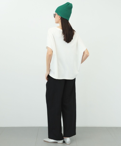 saloon（サルーン）の「SALOON(サルーン)/　2タックワイドタックパンツ　セットアップ可（スラックス・レディース・ブラック/グリーン/ホワイト・MEDIUM/SMALL）」の18枚目の写真