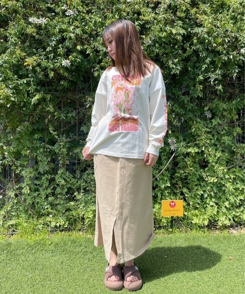 ROXY（ロキシー）の「SALT WATER L/S TEE/ロキシー長袖袖プリントロンT（Tシャツ/カットソー・レディース・ホワイト/ブラック/ブラウン・MEDIUM/LARGE）」の5枚目の写真