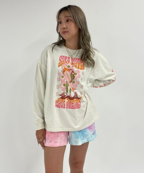 ROXY（ロキシー）の「SALT WATER L/S TEE/ロキシー長袖袖プリントロンT（Tシャツ/カットソー・レディース・ホワイト/ブラック/ブラウン・MEDIUM/LARGE）」の12枚目の写真