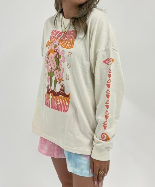 ROXY（ロキシー）の「SALT WATER L/S TEE/ロキシー長袖袖プリントロンT（Tシャツ/カットソー・レディース・ホワイト/ブラック/ブラウン・MEDIUM/LARGE）」の14枚目の写真