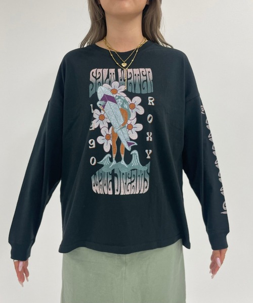 ROXY（ロキシー）の「SALT WATER L/S TEE/ロキシー長袖袖プリントロンT（Tシャツ/カットソー・レディース・ホワイト/ブラック/ブラウン・MEDIUM/LARGE）」の20枚目の写真