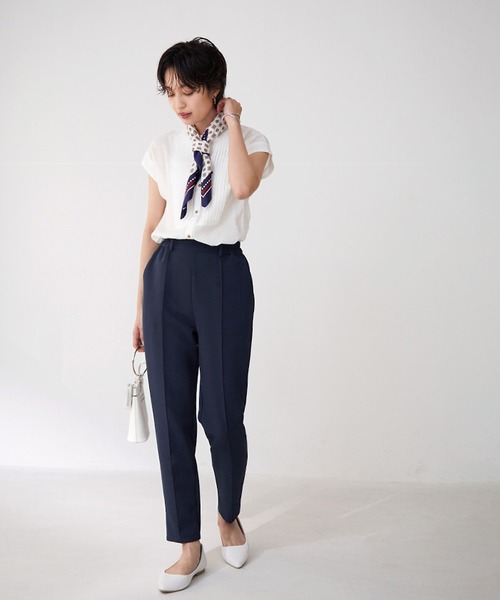 itto...(イット)の「ピンタックストレッチテーパードパンツ(スラックス・レディース・ブラック/カーキ/ブルー/ベージュ/ネイビー/ホワイト・S/M/L/XL/XXL)」の22枚目の写真