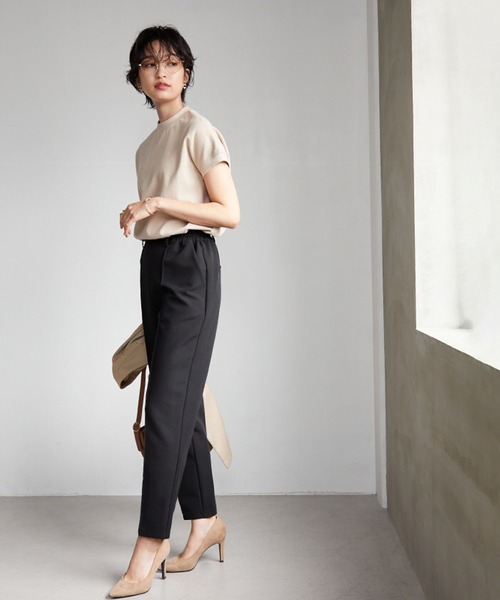 itto...(イット)の「ピンタックストレッチテーパードパンツ(スラックス・レディース・ブラック/カーキ/ブルー/ベージュ/ネイビー/ホワイト・S/M/L/XL/XXL)」の11枚目の写真