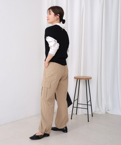 Bou Jeloud（ブージュルード）の「ストレッチカーゴパンツ（カーゴパンツ・レディース・ベージュ/ネイビー・38）」の7枚目の写真