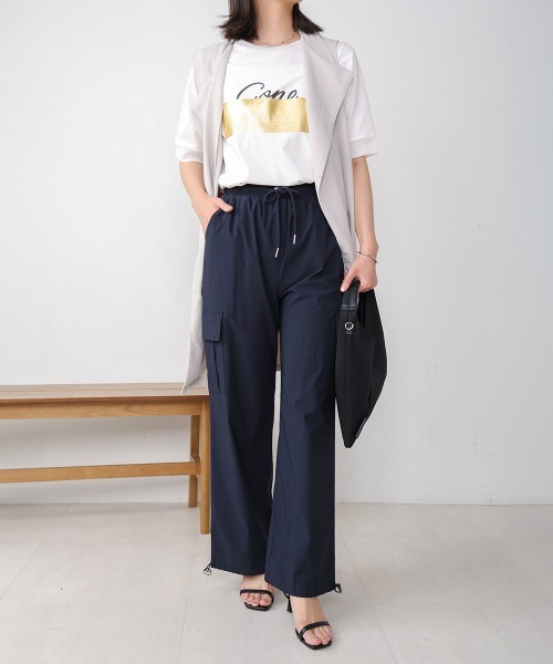 Bou Jeloud（ブージュルード）の「ストレッチカーゴパンツ（カーゴパンツ・レディース・ベージュ/ネイビー・38）」の17枚目の写真