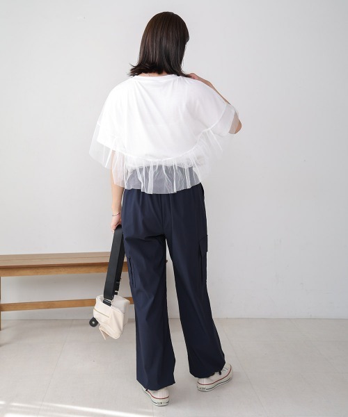 Bou Jeloud（ブージュルード）の「ストレッチカーゴパンツ（カーゴパンツ・レディース・ベージュ/ネイビー・38）」の22枚目の写真